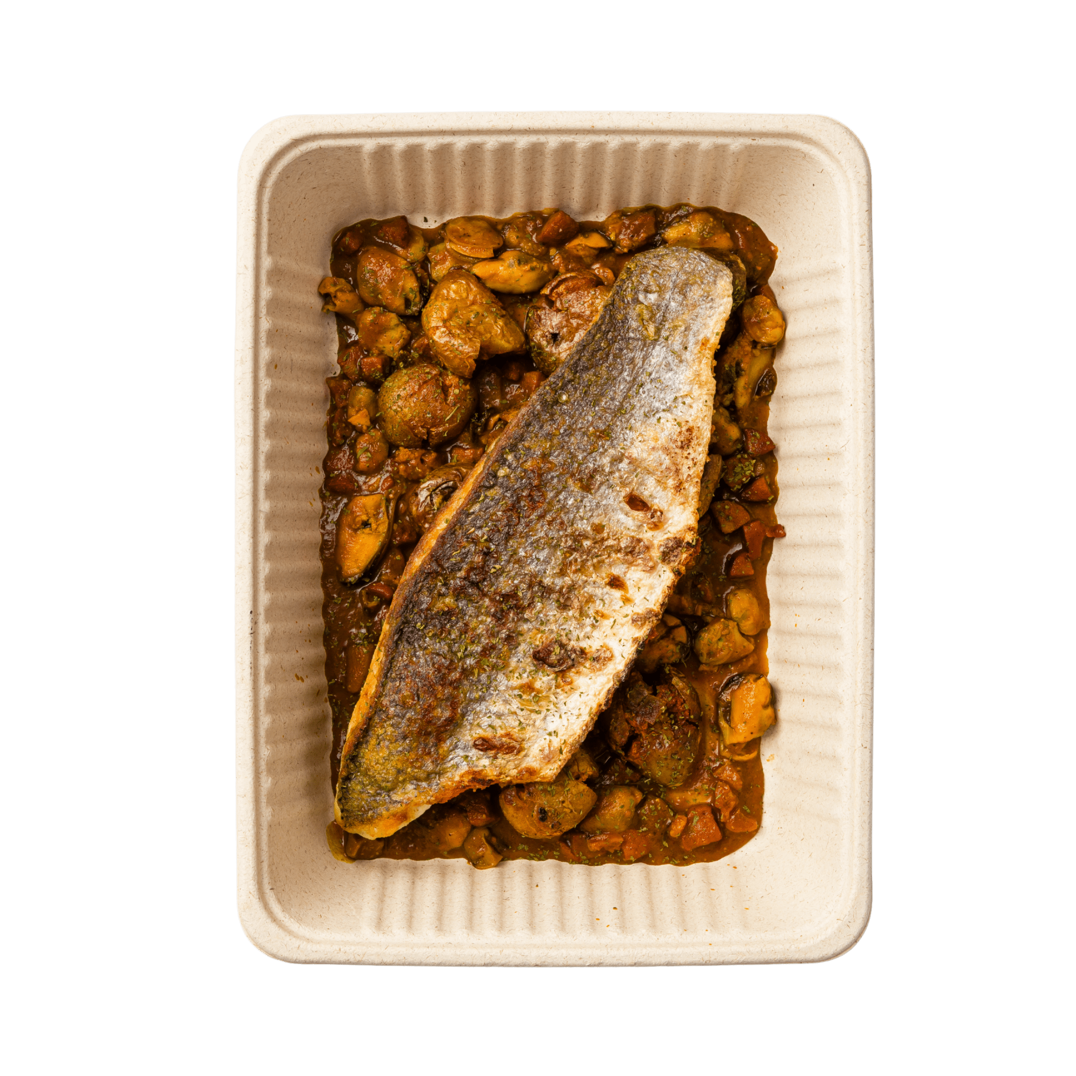 Barramundi Fillet with Chorizo, Clams & Mussels - Pacific Bay Eats