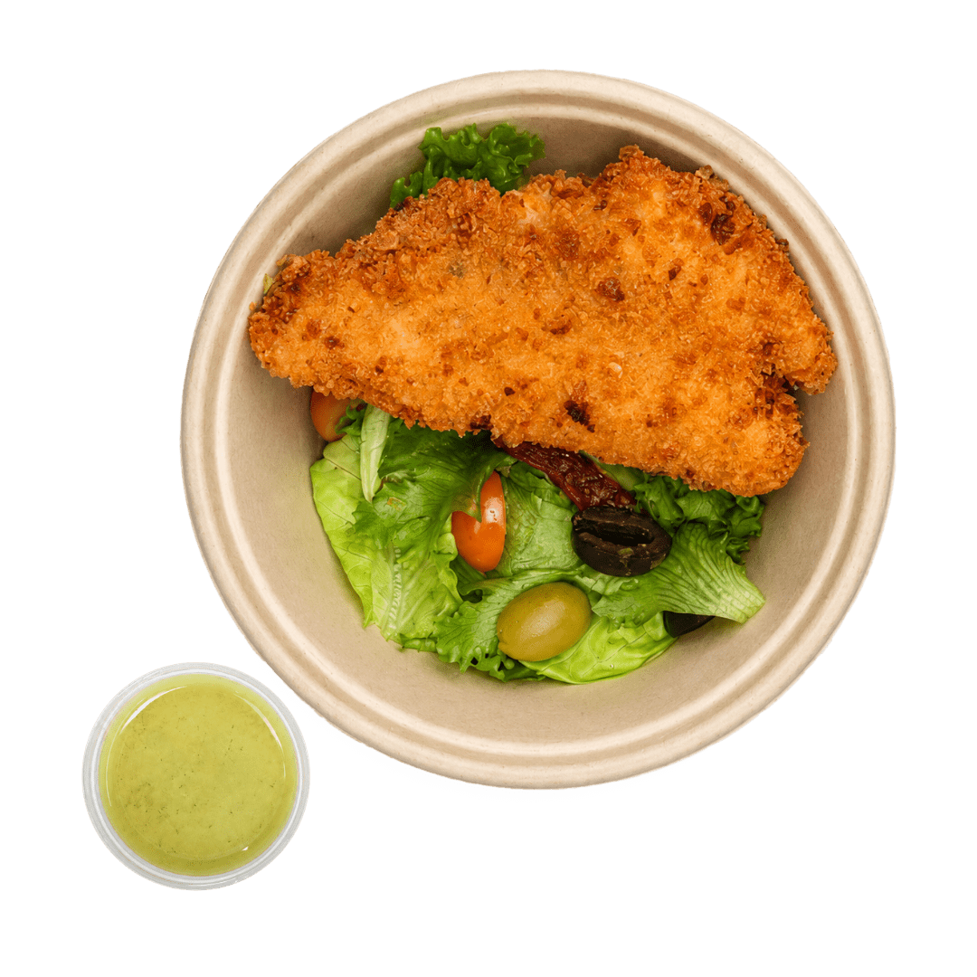 Crispy Fish Fillet Salad - Pacific Bay Eats