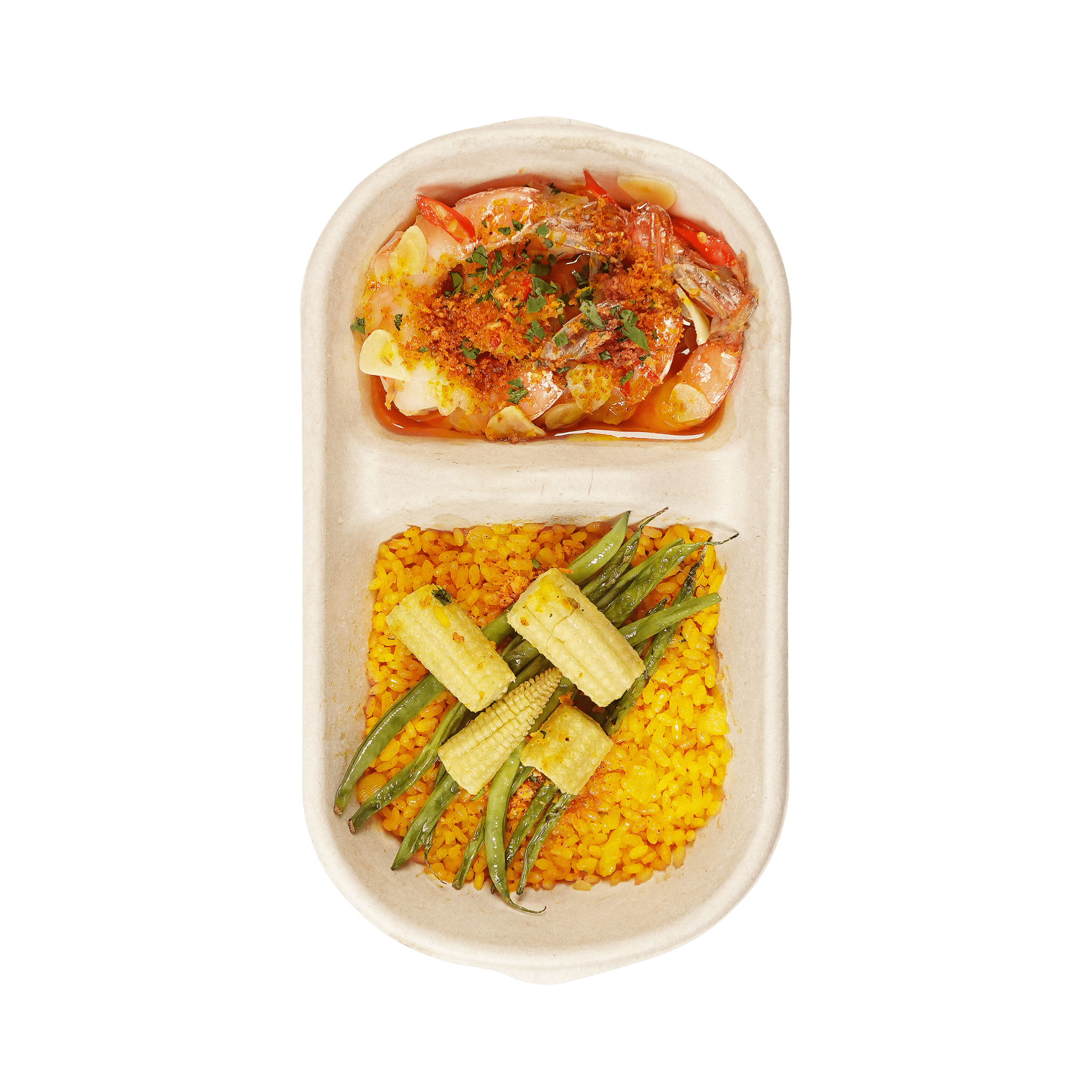 Gambas al Ajillo over Spanish Rice - Pacific Bay Eats