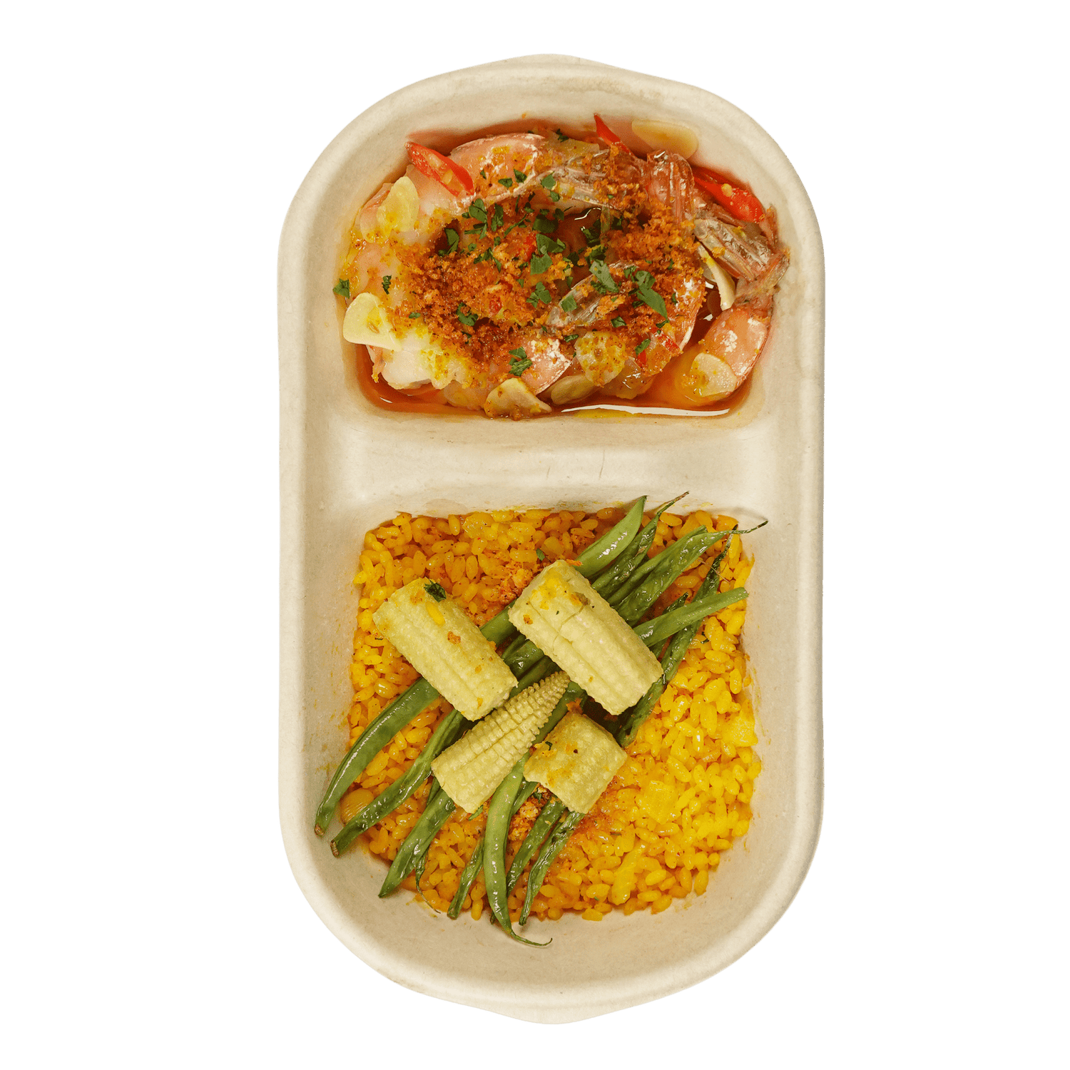 Gambas al Ajillo over Spanish Rice - Pacific Bay Eats
