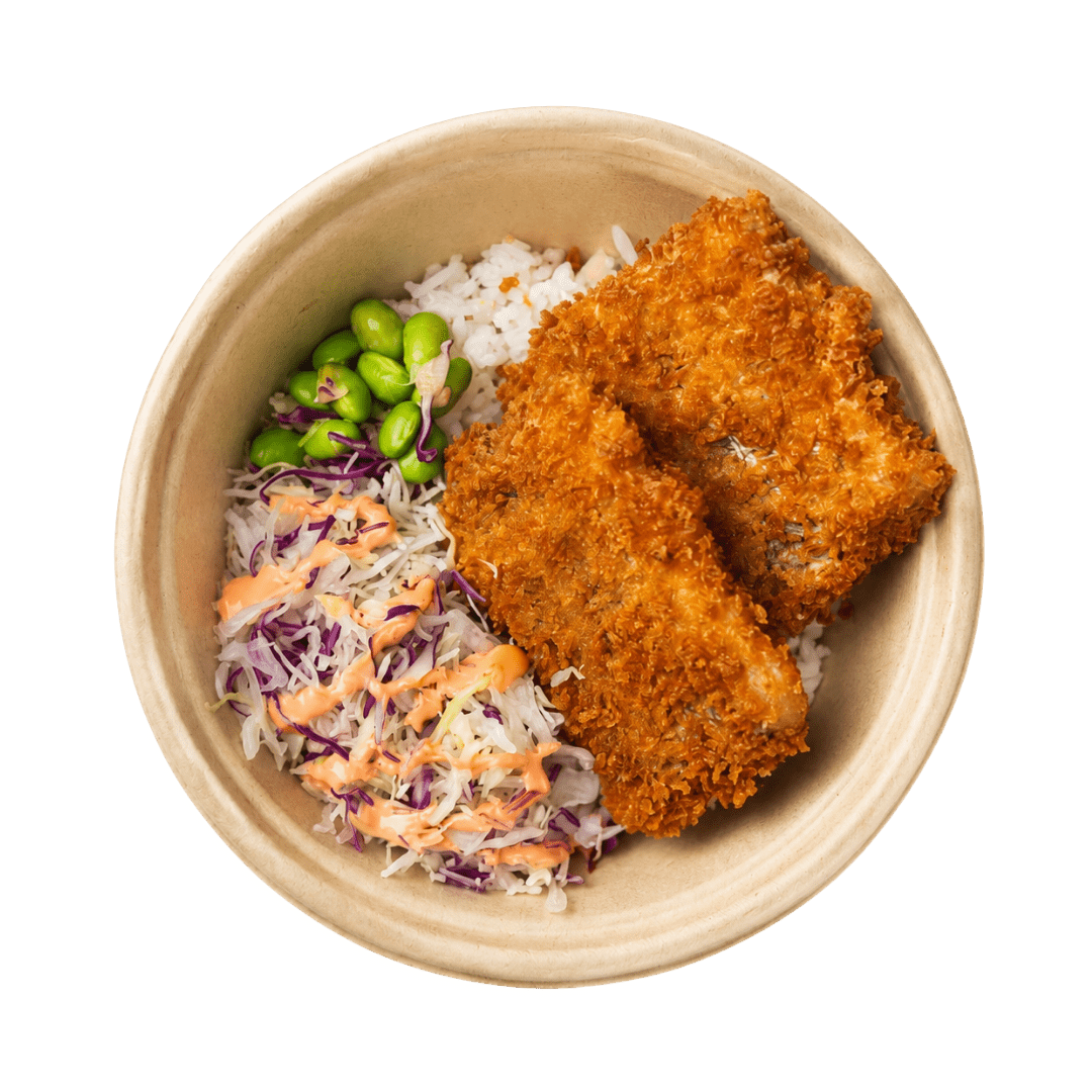 Alaskan Pollock Katsu Rice Bowl - Pacific Bay Eats