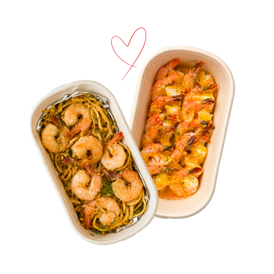 Better Together: Garlic Noodles with Jumbo Shrimp + Gambas al Ajillo - Pacific Bay Eats