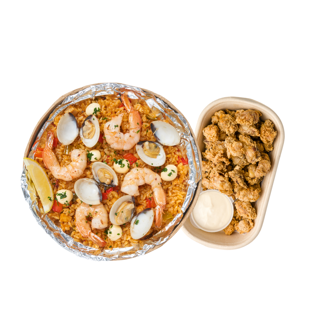 Better Together: Paella Mixta + Chipirones Fritos - Pacific Bay Eats