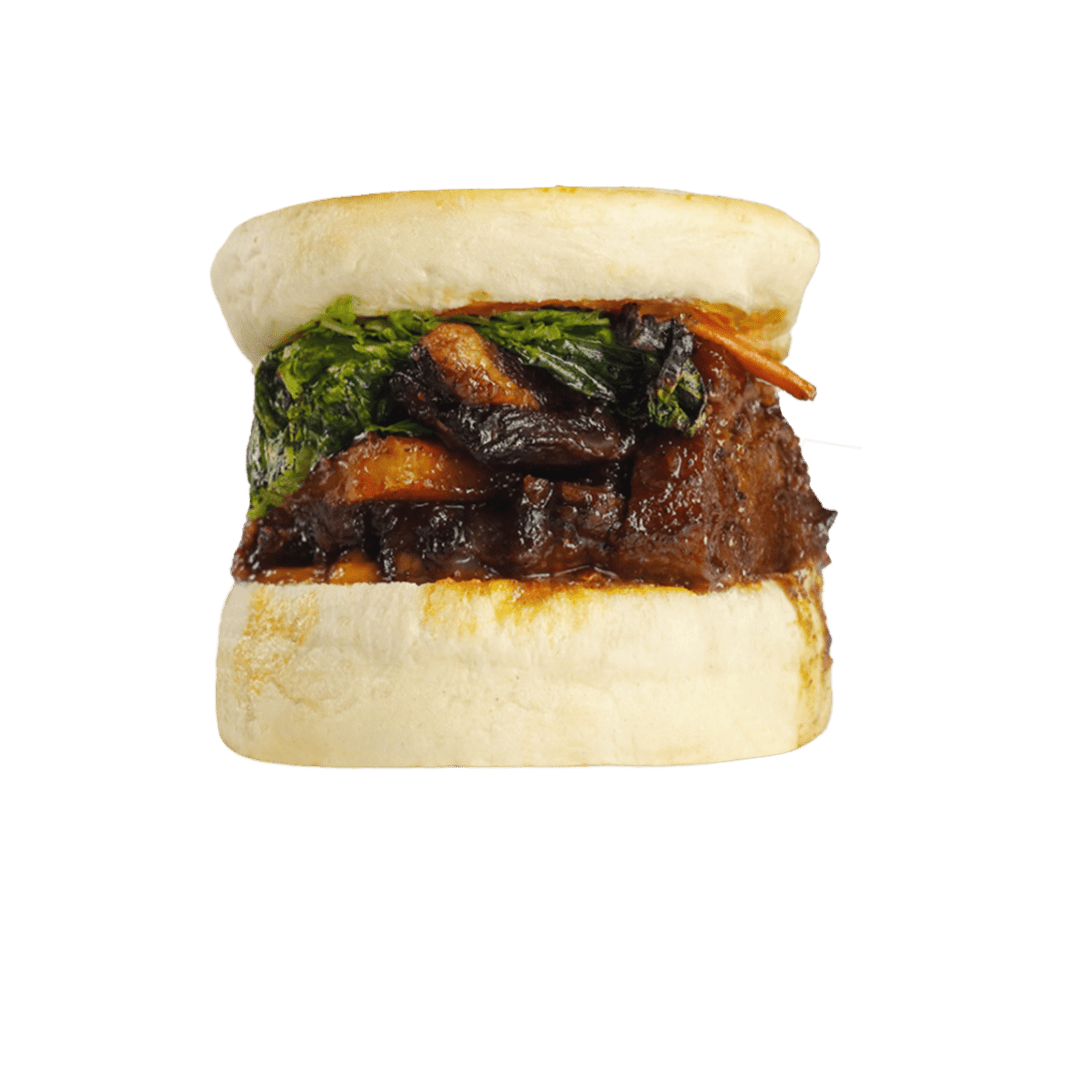 Charsiu Pork Jowl English Muffin - Pacific Bay Eats