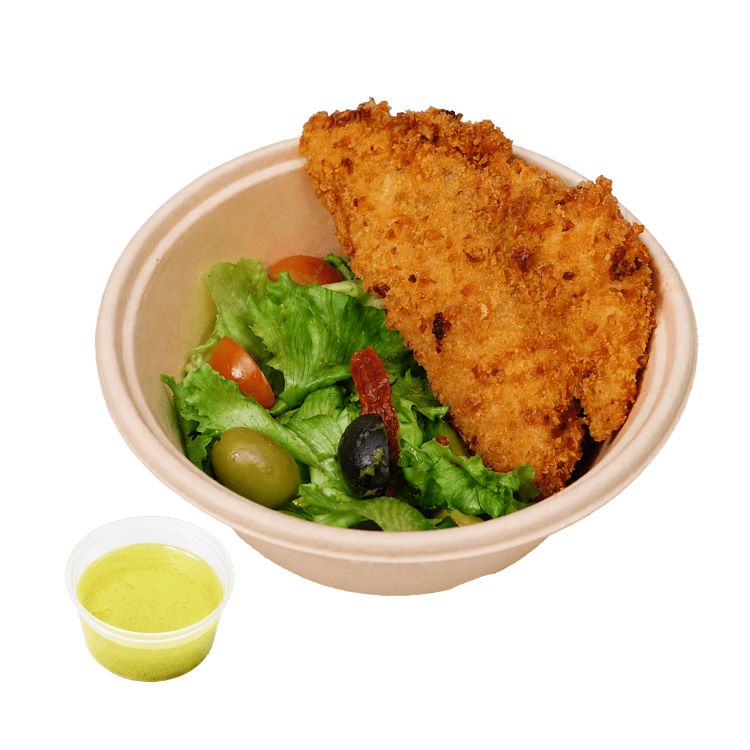 Crispy Fish Fillet Salad - Pacific Bay Eats