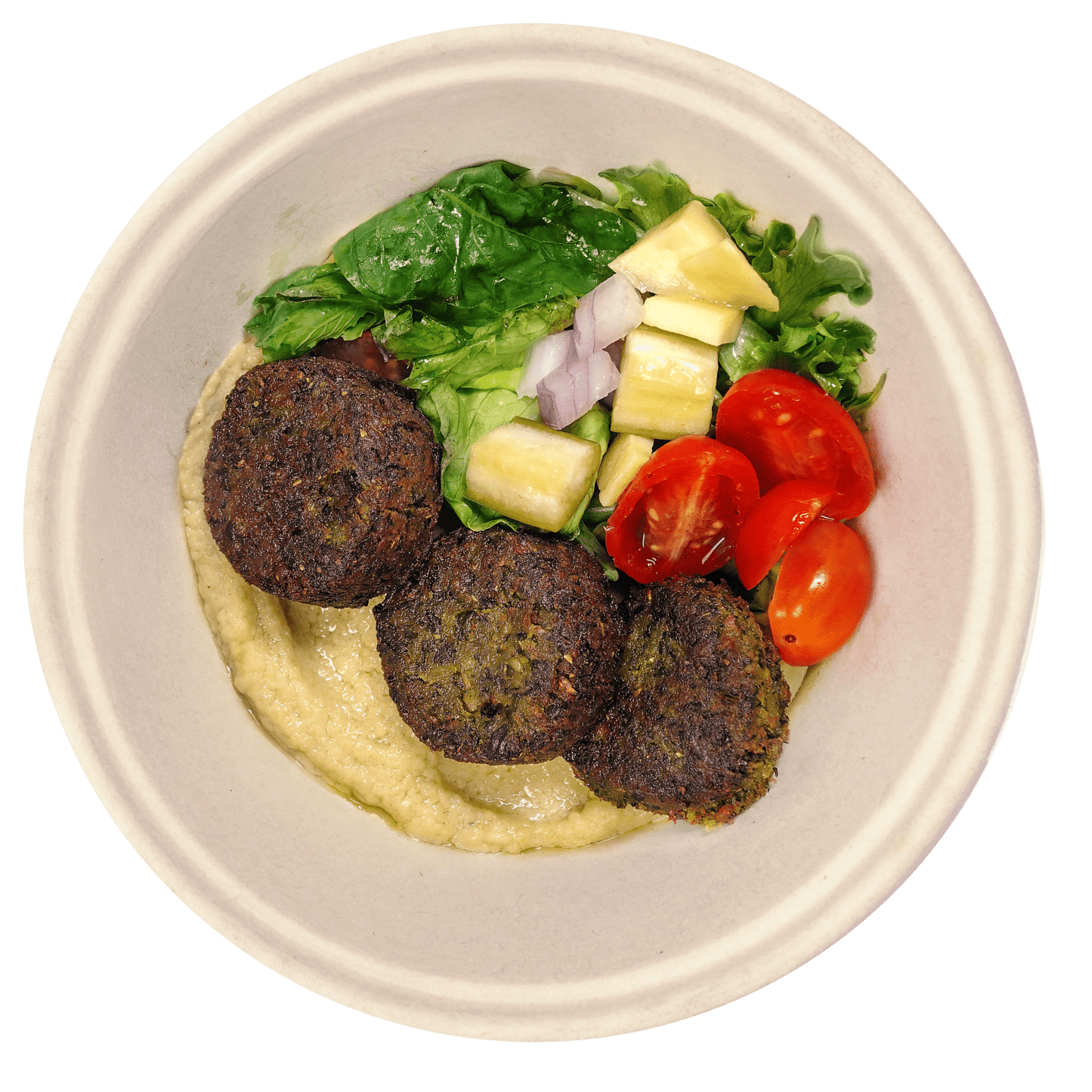 Falafel with Mediterranean Salad - Pacific Bay Eats