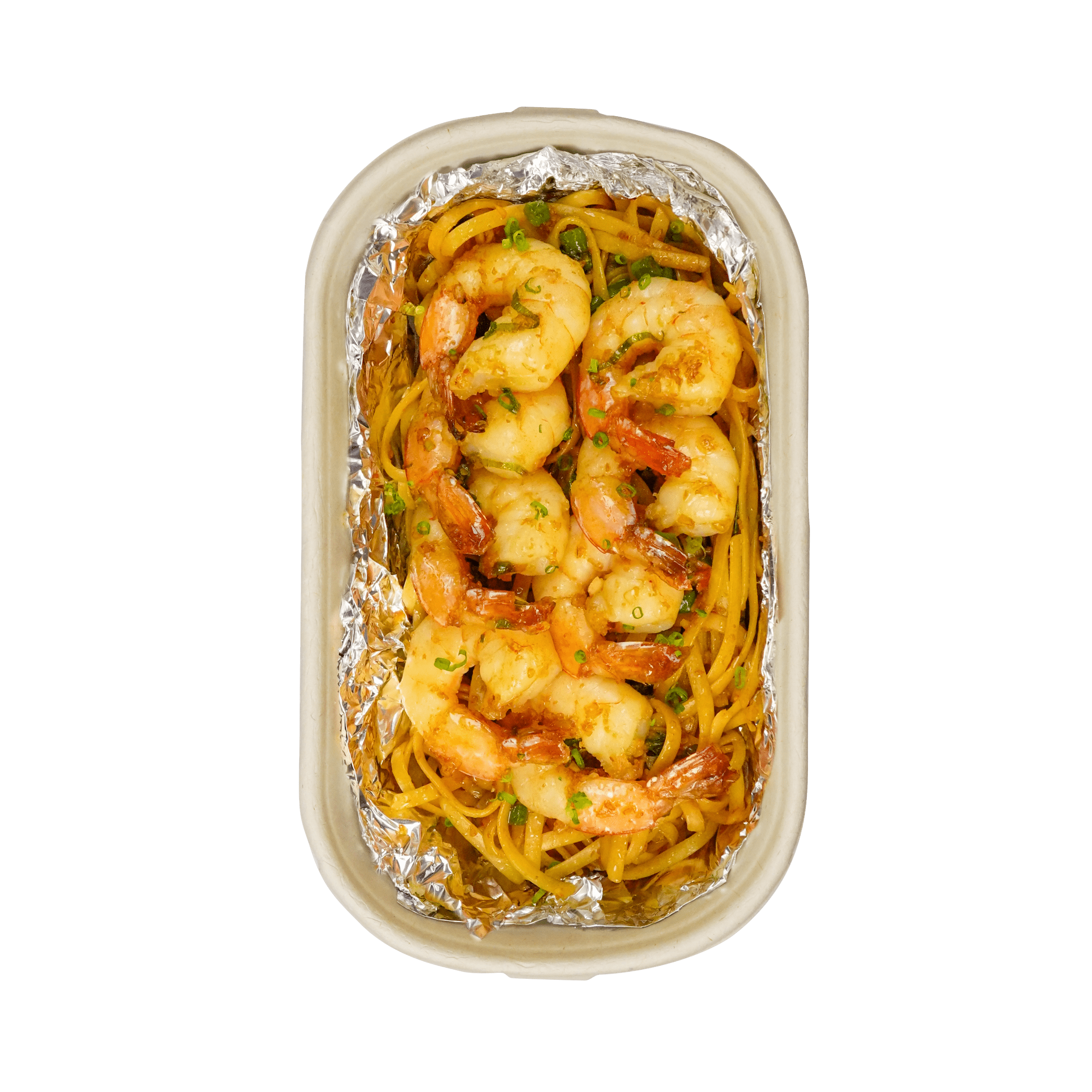 Garlic Noodles with Jumbo Shrimp (Large) - Pacific Bay Eats