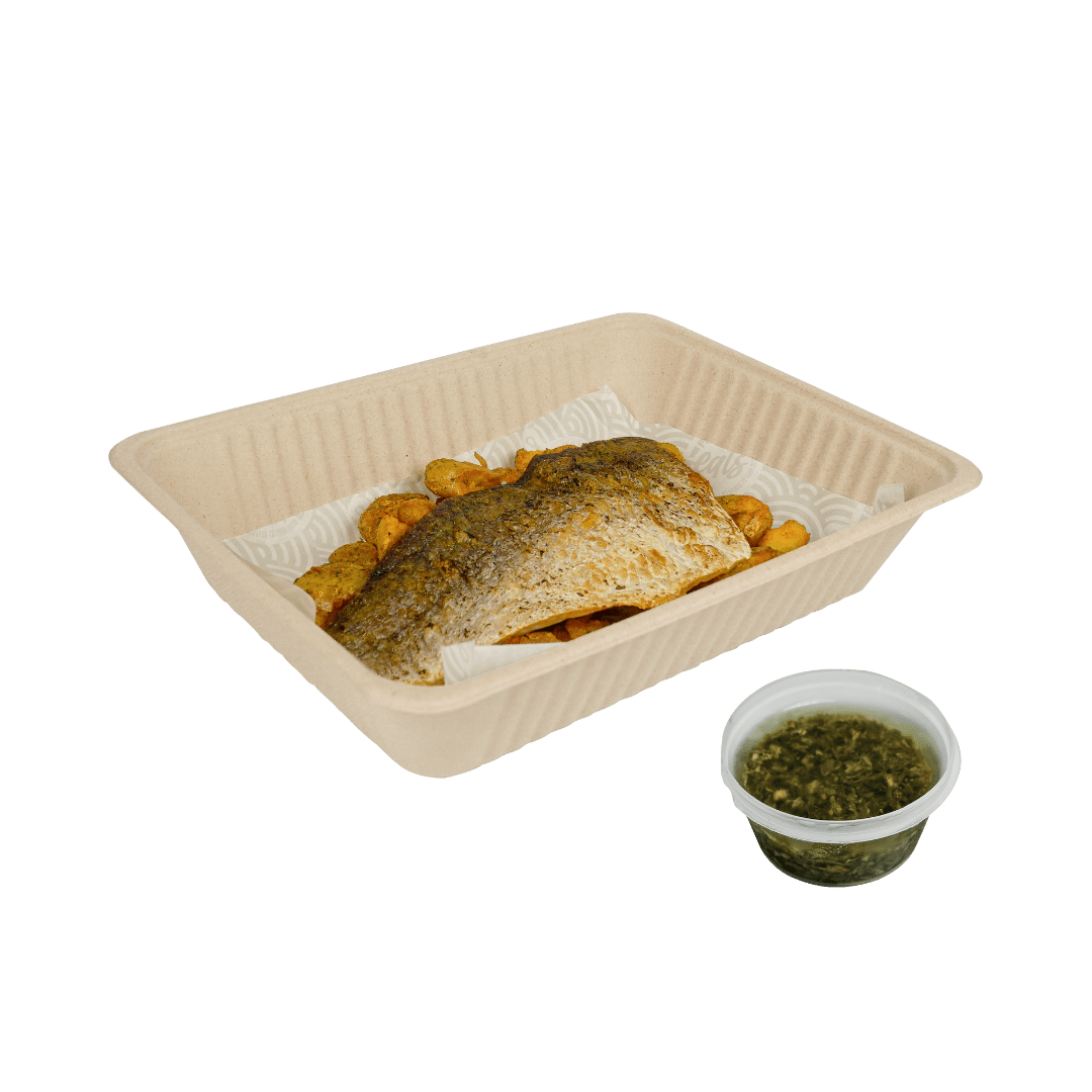Pan - Seared Barramundi Fillet with Smoked Salsa Verde - Pacific Bay Eats