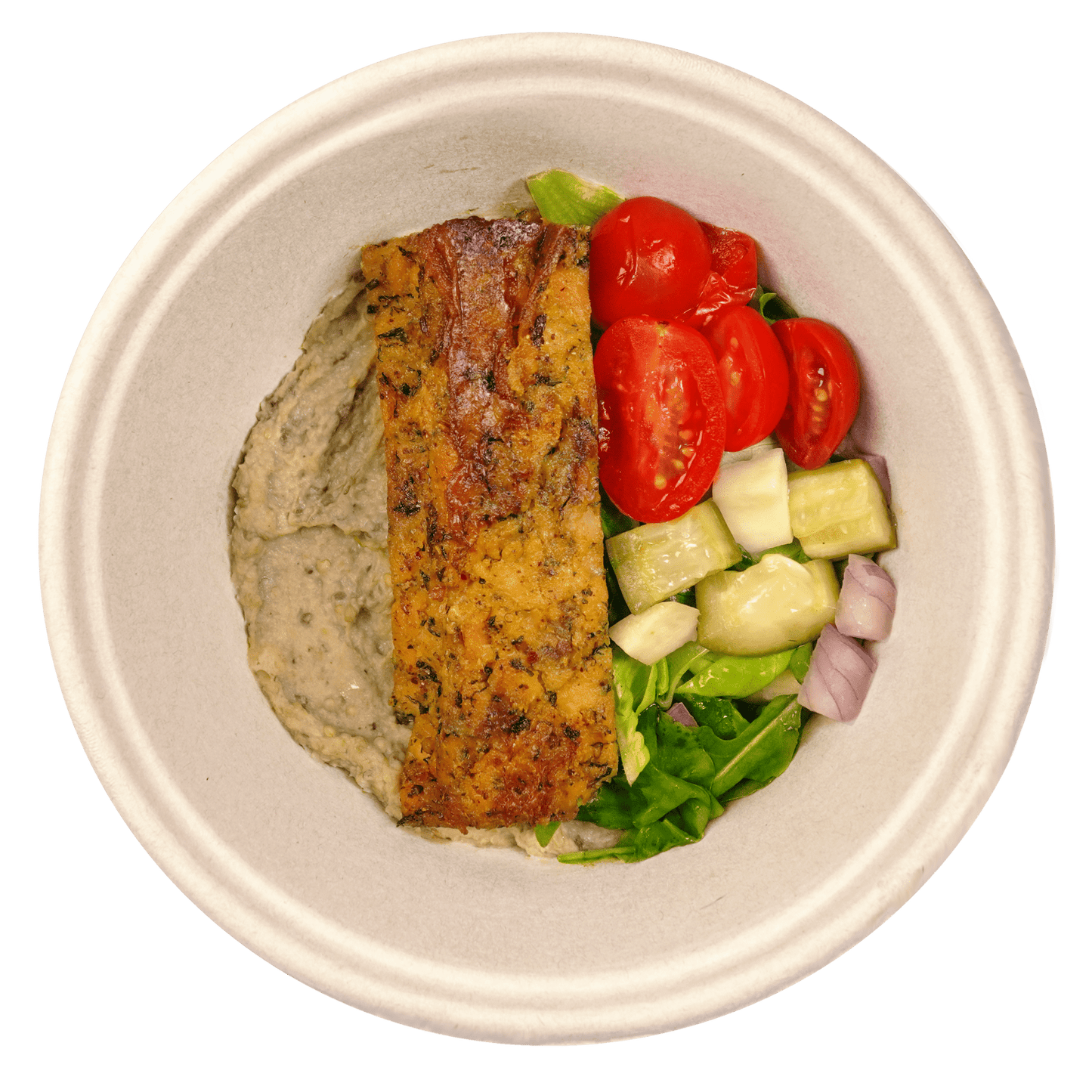 Salmon Kofta with Mediterranean Salad - Pacific Bay Eats