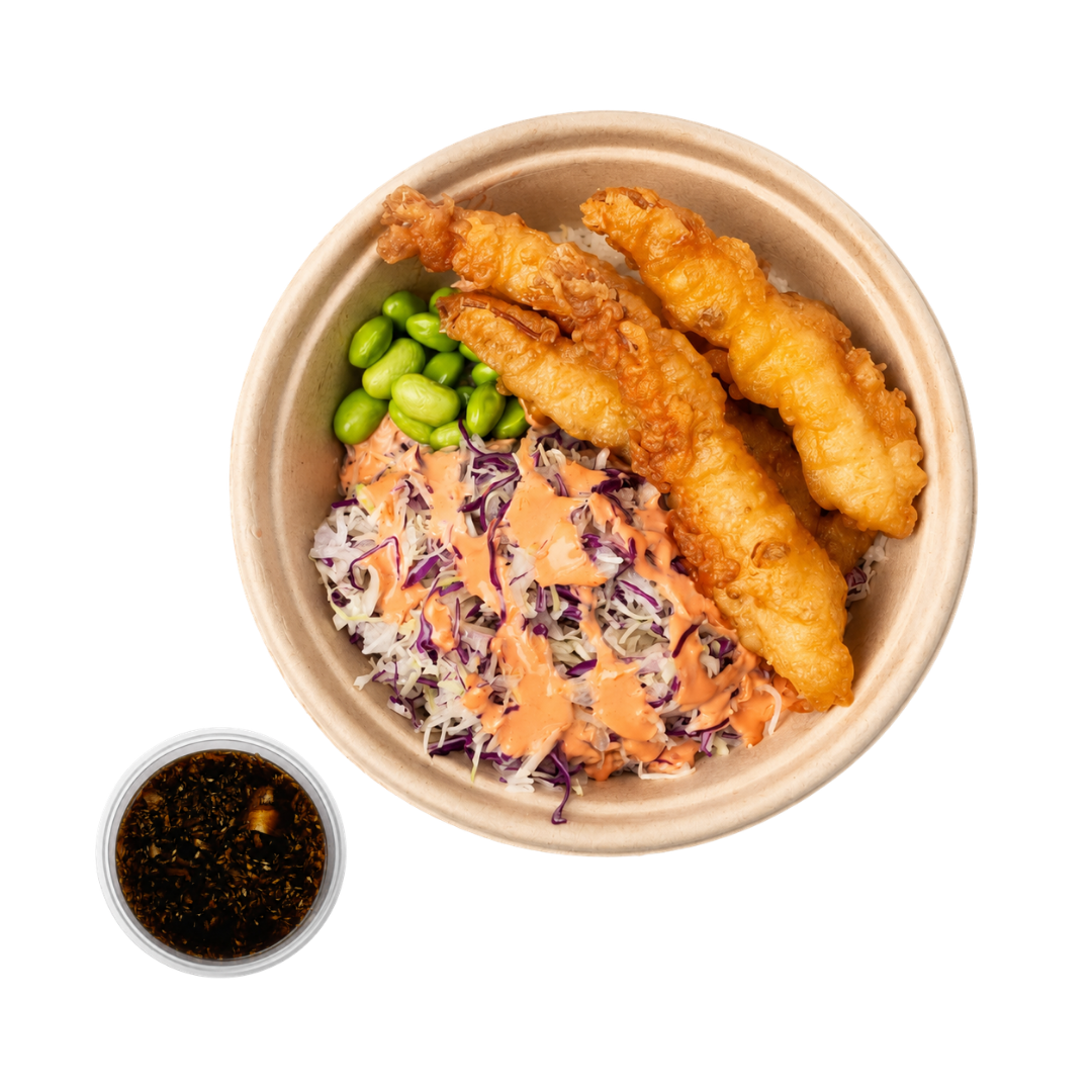 Shrimp Tempura Rice Bowl - Pacific Bay Eats