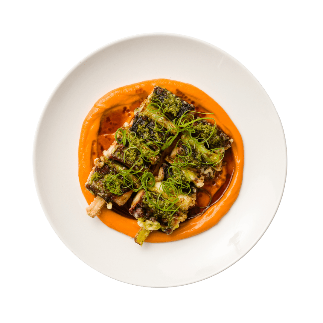 Smoky Romesco Pulpo Skewers (2pcs) - Pacific Bay Eats
