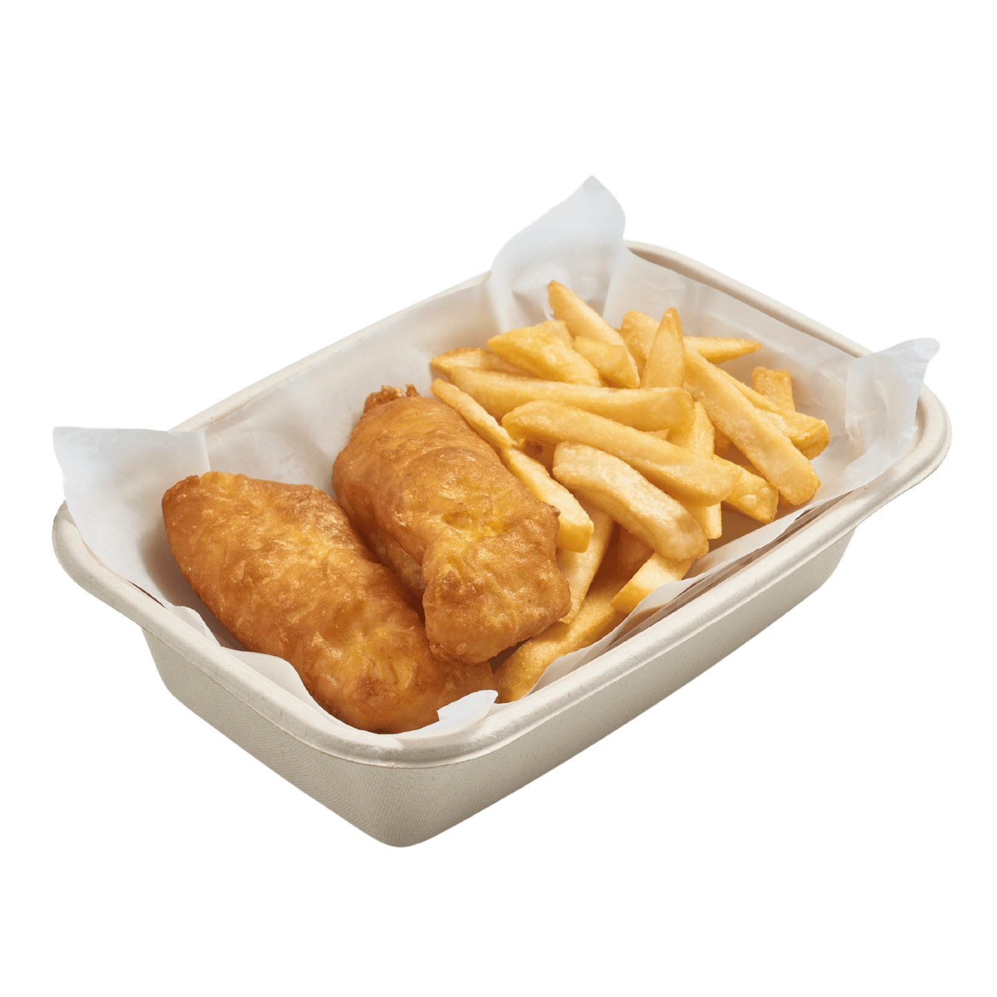 Beer Battered Alaskan Pollock & Chips - Pacific Bay Eats