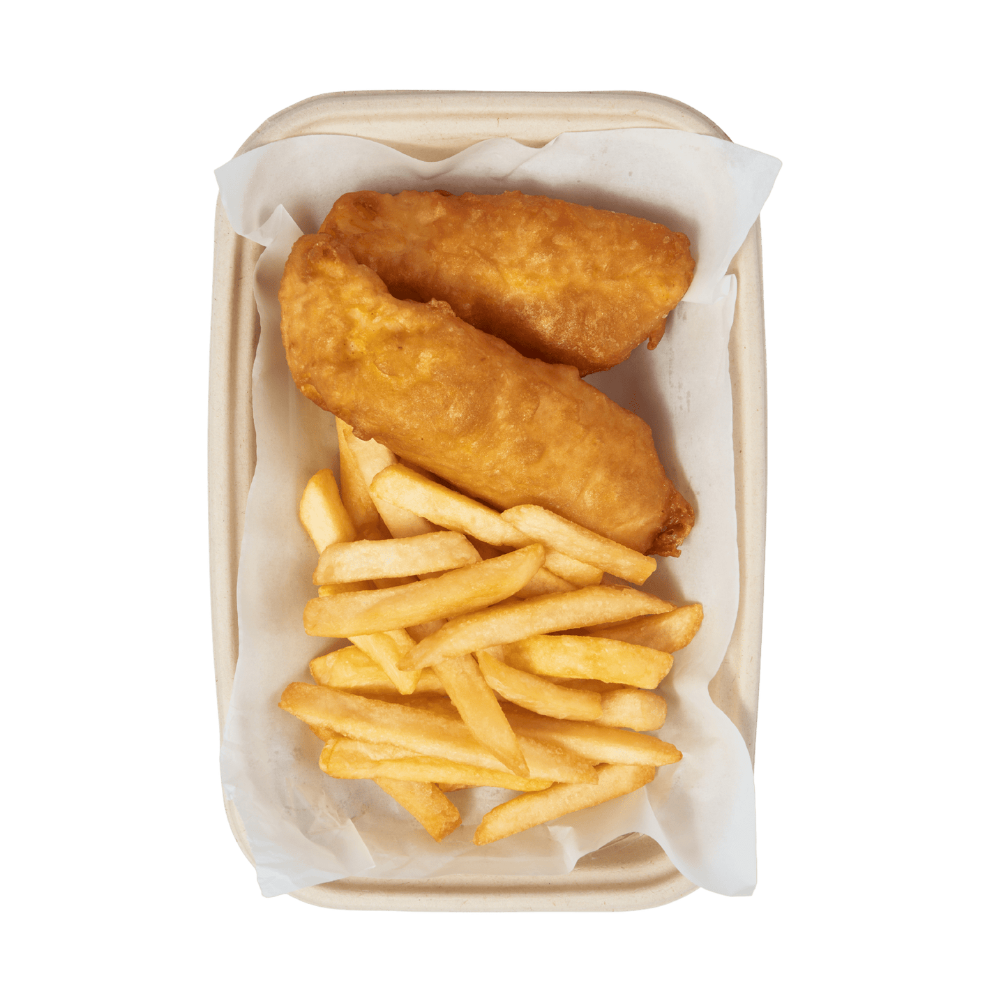 Beer Battered Alaskan Pollock & Chips - Pacific Bay Eats